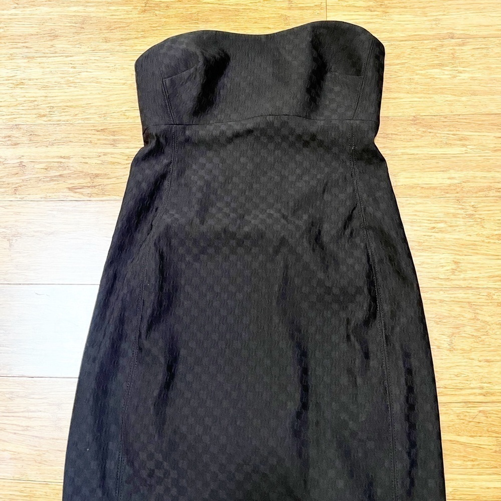 NWT! J. Crew strapless black empire waist cocktail lined zip-up dress. Size 4 - Picture 3 of 14